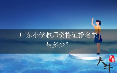 广东小学教师资格证报名