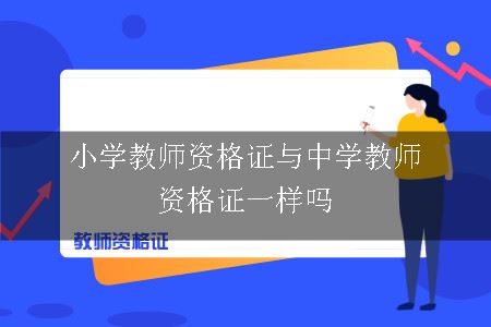 小学教师资格证与中学教师资格证一样吗