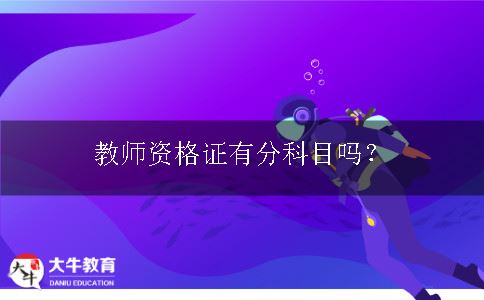 教师资格证有分科目吗？