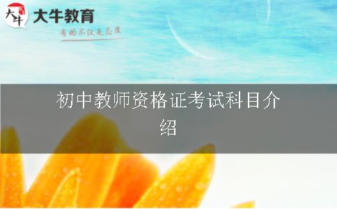 初中教师资格证考试科目介绍