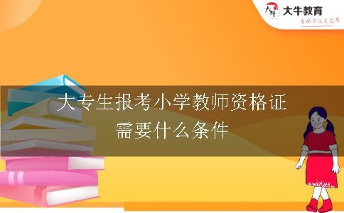 大专生报考小学教师资格证需要什么条件