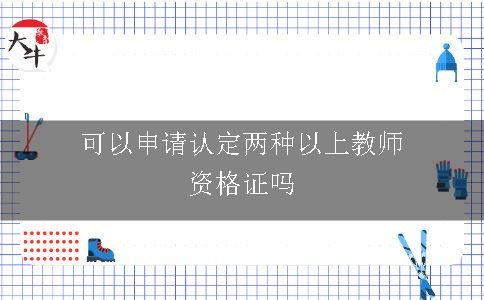 可以申请认定两种以上教师资格证吗