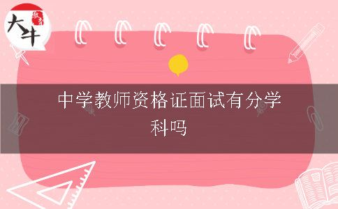 中学教师资格证面试有分学科吗