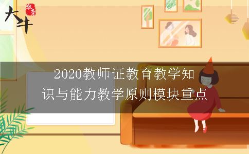 2020教师证教育教学知识与能力教学原则模块重点