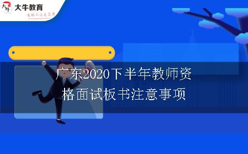 2020年下半年广东教师资格证考试