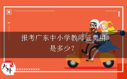 广东省中小学教师证费用