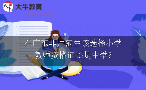 非师范生该选择小学教师资格证