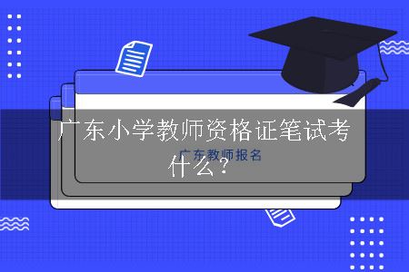 广东小学教师资格证笔试