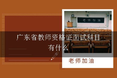 广东省教师资格证面试科目