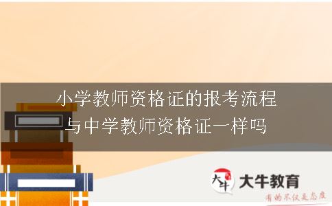 小学教师资格证的报考流程