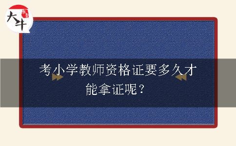 考小学教师资格证