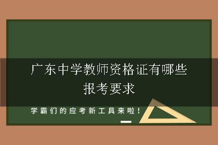 广东中学教师资格证