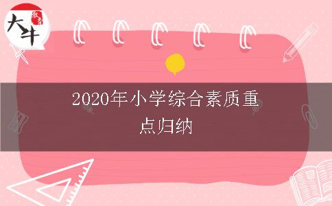 2020年小学综合素质重点归纳