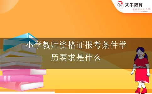 小学资格证报考条件学历