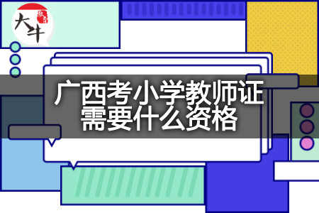 广西考小学教师证