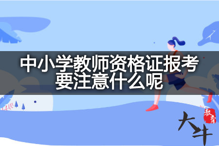 中小学教师资格证报考