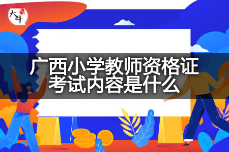 广西小学教师资格证