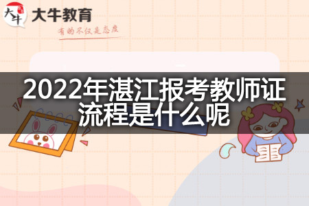 2022年湛江报考教师证流程