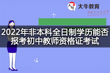 2022年非本科全日制学历考初中