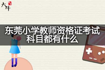 东莞小学教师资格证考试科目
