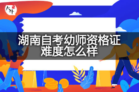 湖南自考幼师资格证