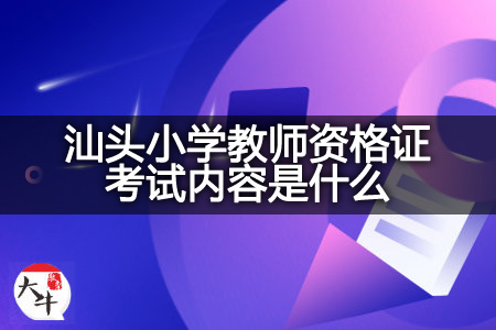 汕头小学教师资格证考试内容