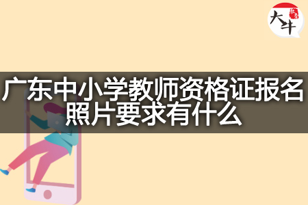 广东中小学教师资格证报名照片