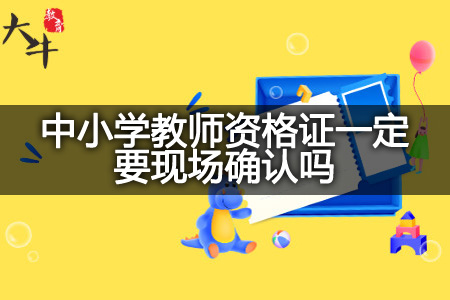 中小学教师资格证现场确认