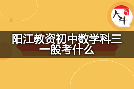 阳江教资初中数学科三