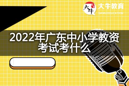 2022年广东中小学教资考试