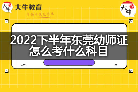 2022下半年东莞幼师证科目