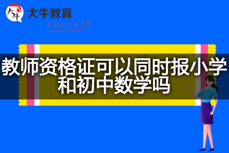 教师资格证报小学