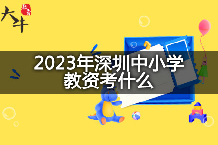 2023年深圳中小学教资