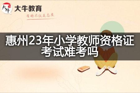 惠州23年小学教师资格证考试