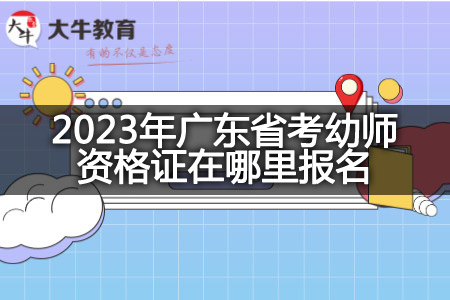 2023年广东省考幼师资格证报名