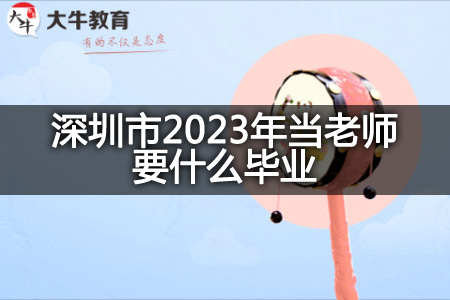 深圳市2023年当老师毕业
