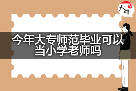 大专师范毕业当小学老师