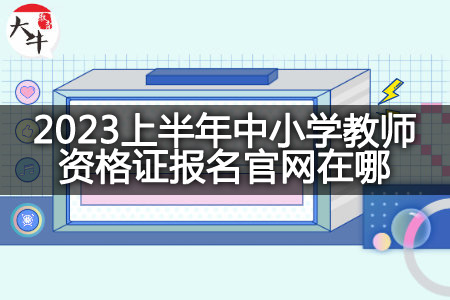 中小学教师资格证报名官网