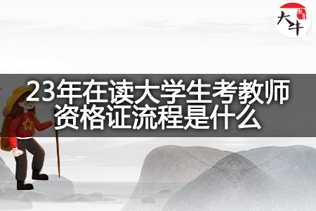 23年在读大学生考教师资格证流程