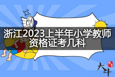 浙江2023上半年小学教师资格证