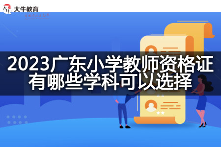 2023广东小学教师资格证