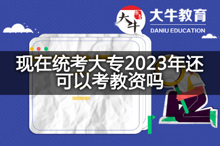 现在统考大专2023年考教资