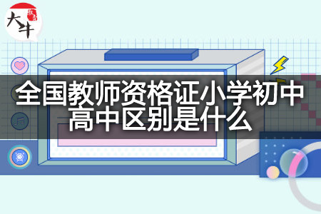 全国教师资格证小学初中高中