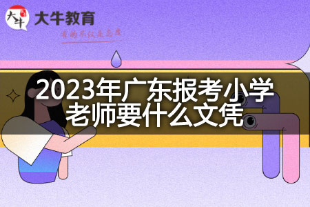 2023年广东报考小学老师文凭
