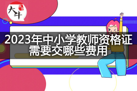 2023年中小学教师资格证费用