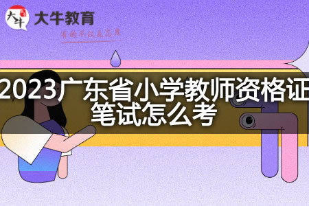 2023广东省小学教师资格证笔试