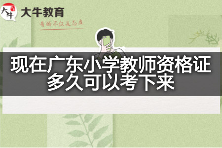 广东小学教师资格证时间