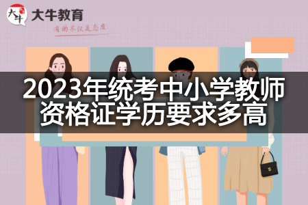 统考中小学教师资格证学历