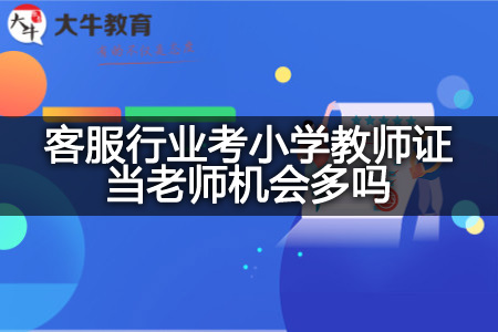 客服行业考小学教师证当老师