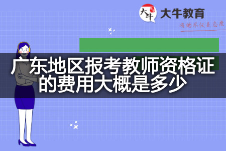 广东地区报考教师资格证的费用